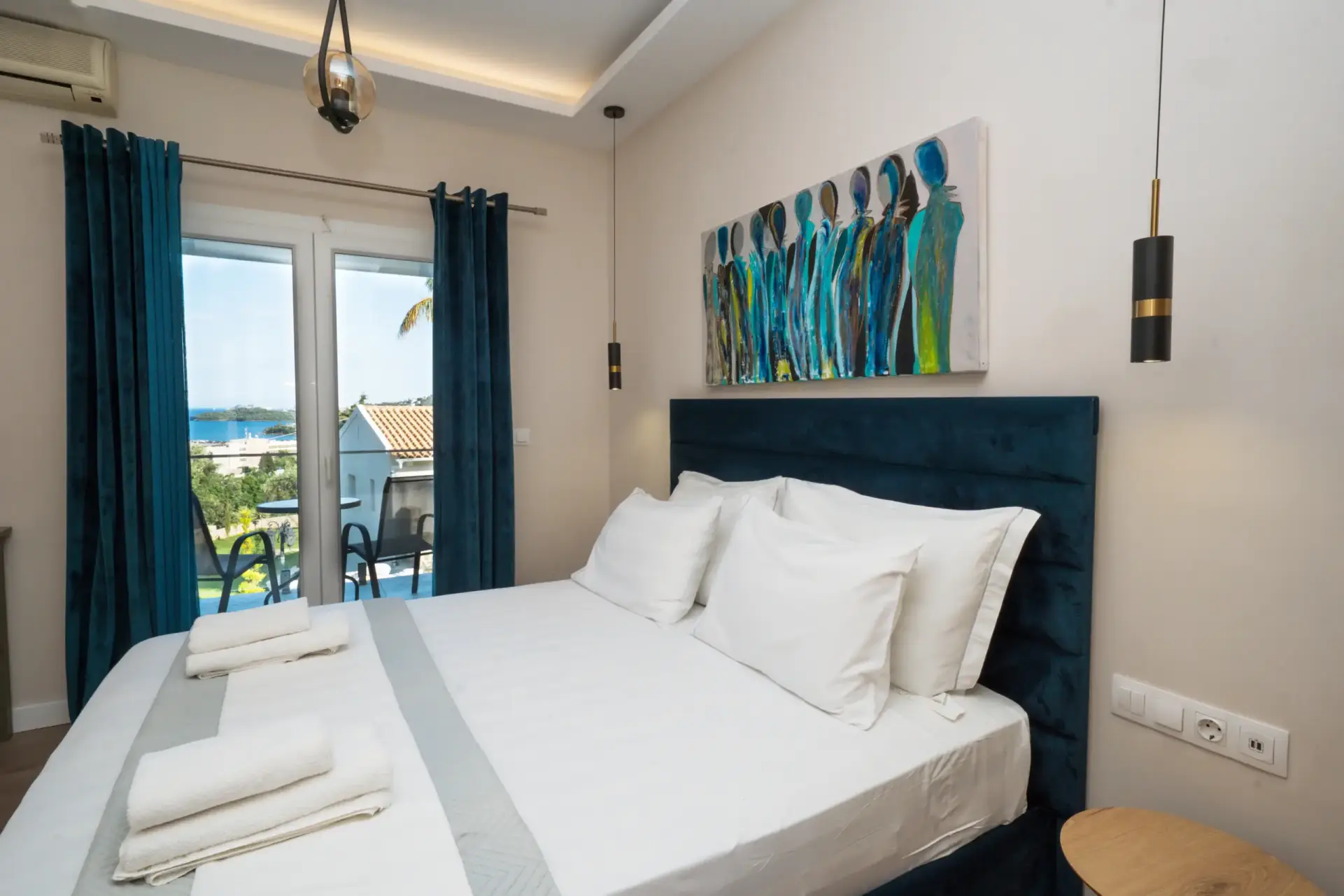 Studio bedroom with balcony